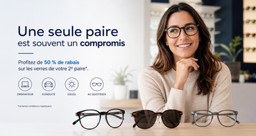 50% off the second pair of glasses
